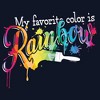 Girl's Crayola My Favorite Color Is Rainbow  T-Shirt - Navy Blue - Small - 2 of 4