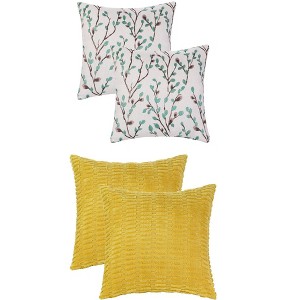 REGALWOVEN 4 Pcs Modern Soft Decorative Throw Pillow Covers 18" x 18" - 1 of 4