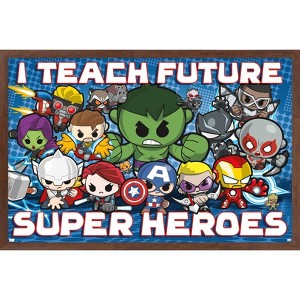 Trends International Marvel Comics - I Teach Future Superheroes Framed Wall Poster Prints - 1 of 4