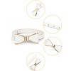 Allegra K Women's Skinny Waist Belt Metal Bow-knot No Buckle Thin Belt 1 Pc - 2 of 4