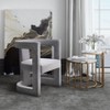 Ada Velvet Accent Chair Grey 26"W x 23.4"D x 31"H - 2 of 4