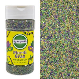 Mystic Sprinkles Mardi Gras Sanding Sugar Mix 4.2oz Bottle - 1 of 4