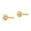 Black Bow Jewelry 4mm Diamond-cut Half-Ball Post Earrings in 14k Yellow Gold - 2 of 4