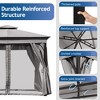 10'x12'/10'x10' Outdoor Gazebo, Patio Double Roofs Canopy Tent with Mosquito Netting and Privacy Screens for Garden, Lawn -ModernLuxe - 3 of 4