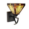 Chloe Lighting INNES Mission-Style 1-Light Blackish Bronze Finish Wall Sconce 6" Shade - 4 of 4