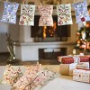24-Pack Christmas Advent Calendar Bags, Santa Snowman Pattern Treat Bags with Number Stickers, Hanging Gift Bags for Countdown Tree Decor - 3 of 4