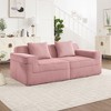 SKRAN Modular Loveseat Sofa Corduroy Deep Seat Couch with 2 Pillow, Modern Comfortable Chaise Lounge for Apartment,Living Room,Office - 2 of 4