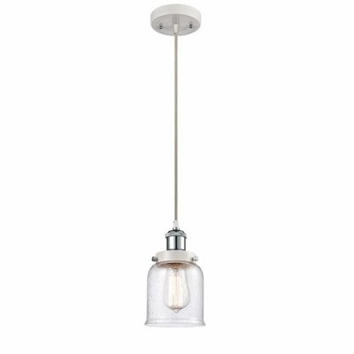 Bell - 1 Light Cord Hung Mini Pendant In Industrial Style-10 Inches Tall and 5 Inches Wide