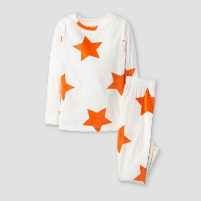 Toddler Girls' Star Tight Fit Pajama Set - Cat & Jack™ Orange