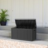 Lirago 80 Gal 300L Outdoor Storage Box with Lid Weatherproof Polypropylene Resin UV Protected KD Design Black - 2 of 4