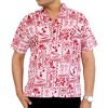 LA LEELA Men's Hawaiian Shirt Tropical Floral Beach Shirts Casual Button Up Short Sleeve Shirts for Men - 3 of 4