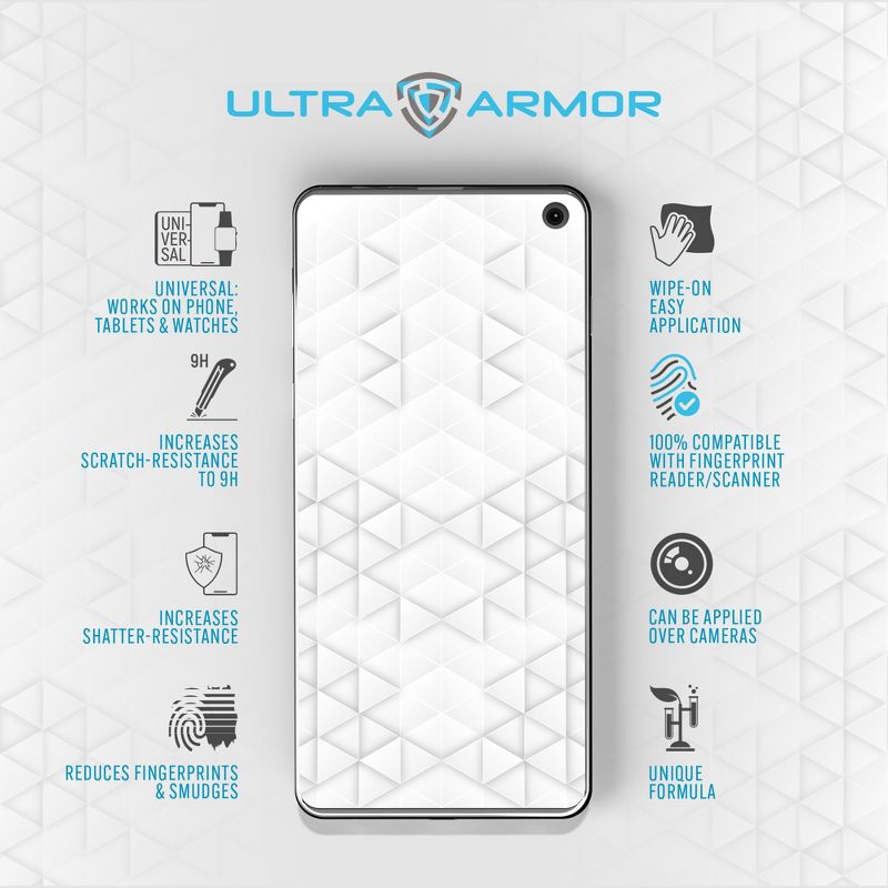 ULTRA ARMOR Liquid Glass Screen Protector for All Smartphones Tablets and Watches - Wipe, 5 of 7
