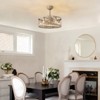 Ludomide 20'' Industrial Caged Ceiling Fan with Remote Control and Lights - Rustic Farmhouse Chandelier Design - 2 of 4