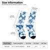 Blue Tropical Floral Women Printed Crew Socks Funny Funky Socks Soft Polyester Novelty Gifts for Artists Men - 2 of 4