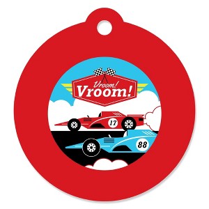 Big Dot of Happiness Let's Go Racing - Racecar - Baby Shower or Race Car Birthday Party Favor Gift Tags (Set of 20) - 1 of 4