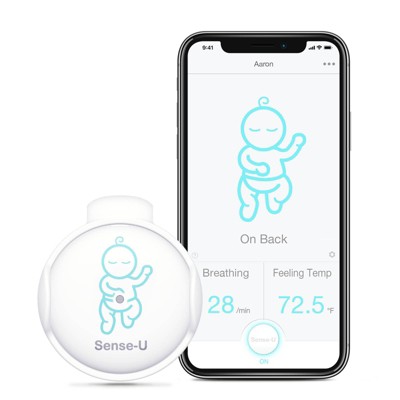 Image of Sense-U Smart Baby Monitor with Breathing Movement, Rollover, Ambient Temperature(Bluetooth Version)