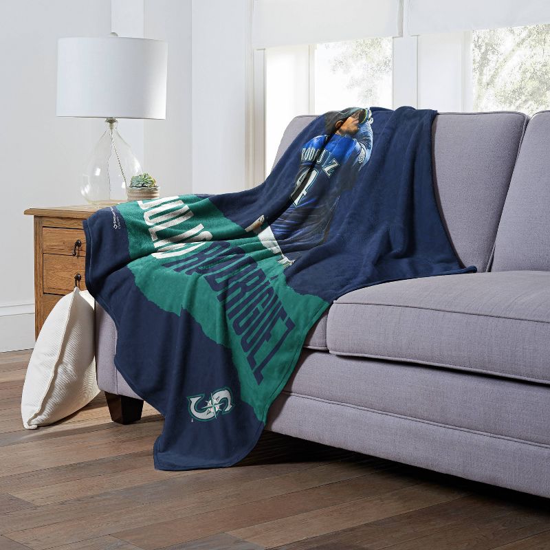 50&#34;x60&#34; MLB Seattle Mariners 23 Julio Rodriguez Silk Touch Throw Blanket, 3 of 6