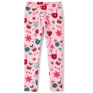 The Children's Place Girls Print Winter Warm Leggings - 1 of 4
