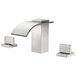 Sumerain Roman Tub Faucet Brushed Nickel Widespread Bathtub Faucet with High Flow Waterfall Spout - 1 of 4