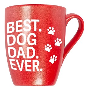 Elanze Designs Best Dog Dad Ever Crimson Red 10 ounce New Bone China Coffee Cup Mug - 1 of 4