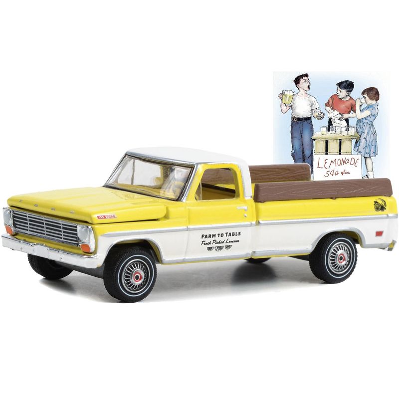 1967 Ford F-100 Truck Yellow & White w/Yellow Interior "Farm to Table Fresh Picked Lemons" 1/64 Diecast Model Car by Greenlight, 3 of 4