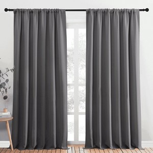 NICETOWN Blackout Curtains Rod Pocket Thermal Insulated Privacy Drapes (2 Panels) - 1 of 4