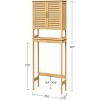 SONGMICS Over-The-Toilet Storage Bathroom Cabinet with Adjustable Inside Shelf and Bottom Stabilizer Bar - 3 of 4