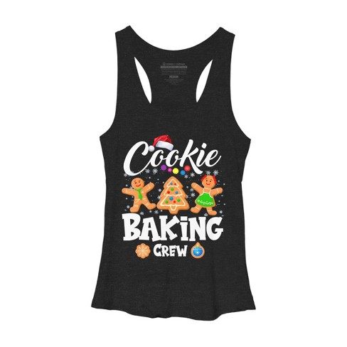 Women's Design By Humans Cookie Baking Crew Christmas By NekoShop Racerback Tank Top - image 1 of 3