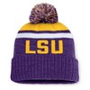 NCAA LSU Tigers Humid Knit Cuffed Pom Beanie: Midweight Acrylic, Tagless Design - 2 of 3