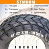 Set of 2 ATV Tires All-Terrain Tires 22X10-10 4PR ATV UTV Trail Sand Mud Off-Road Tires Tubeless - 3 of 4