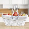 Cornucopia Rectangular Wicker Basket w/ Handles, Easter Basket, Fall Decor, Flower Girl Basket Etc. 13x11" - 2 of 4