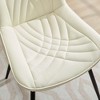NicBex Faux Leather Dining Chairs Set of 2,Mid Century Modern Kitchen Chairs with 2" Cushion,Upholstered Dining Chairs for Kitchen,Living Room - 4 of 4