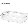 NicBex Twin/Full Size Kids Montessori Bed with Door,Floor Bed with Arched Fence Design,Toddler bed for Bedroom Playroom,White - 3 of 4