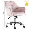 NicBex Adjustable Height Velvet Home Office Chair with Casters for Work Study Vanity - 3 of 4