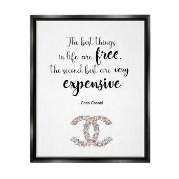 Stupell Industries Champagne and Love Quote Fashion Designer Glam Text Gray  Floater Framed Canvas Wall Art, 16 x 20