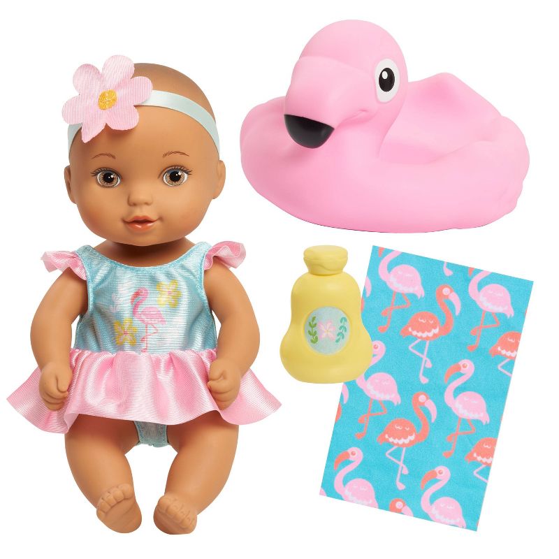 Waterbabies Bathtime Fun 9&#34; Baby Doll - Light Brown Eyes, 1 of 9