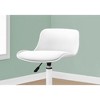NicBex Leather Adjustable Height Home Office Desk Chairs with Universal Wheels for Work Study Vanity,White - 4 of 4