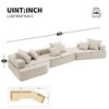 Luxury Oversized Modular Sofa: Boucle Floor Couch Set, Convertible Compressed Design, Spacious Foam-Filled, 3 PC Free Combo for Living Room - 2 of 4