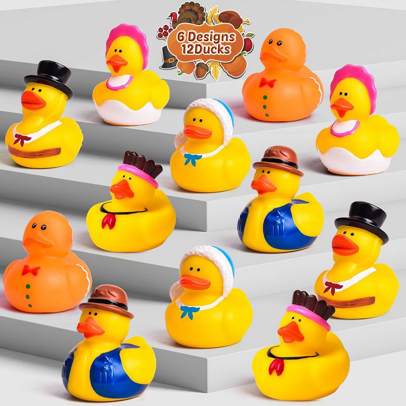 Fun Little Toys Thanks Giving Rubber Duckies, 12pcs, 4 of 8