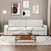 ATJafurn 88.6" Convertible Sleeper Sofa Bed, Modern Linen Fabric Pull Out Sleeper Couch Bed Space-Saving for Apartments, Living Room, Bedroom, Studio - 2 of 4