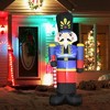 HOMCOM 8ft Christmas Inflatable Nutcracker Toy Soldier with Scepter, Outdoor Blow-Up Yard Decoration with LED Lights Display - 3 of 4
