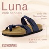 CUSHIONAIRE Luna Cork Footbed Women's Sandals-Comfortable Slip-On Slides with Adjustable Straps & Memory Foam|Beach Essential Summer Sandals for Women - 2 of 4