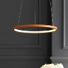 JONATHAN Y Brice Modern Contemporary Metal Round Dimmable Integrated LED Pendant - 2 of 4