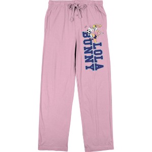 Juniors Looney Tunes Sleep Pant- Soccer Frenzy, Lola bunny on cradle pink - 1 of 4
