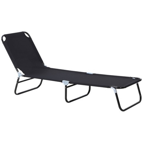 Outsunny Patio Chaise Lounge Chair Layout Sun Tanning Folding Sunbathing Beach Chair For Adults Reclining Lay Down Lounger For Pool Black Target