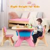 Infans Plastic Children Kids Table & Chair Set 3-Piece Play Furniture In/Outdoor - 4 of 4