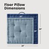 Kumasinova 24"/20 Premium Chenille Square Floor Pillows,Large Couch Pillows for Extra Seating,Decorative Pillows for Bed and Living Space - 2 of 4