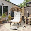 Pellebant Outdoor Wicker Basket Egg Chair with Cushion - 2 of 4