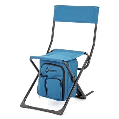 Arrowhead Outdoor Multi-Function 3-in-1 Compact Camp Chair: Backpack, Stool & Insulated Cooler, w/Bottle Holder & Storage Bag, Hiking (Ocean Blue)
