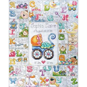 Tobin T21705 Baby Bears Quilt Stamped Cross Stitch Kit, 34 by 43